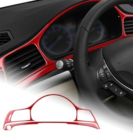 AIRSPEED for Acura ILX 2013-2022 Speedometer Frame Cover Center Console Dashboard Tachometer Carbon Fiber Interior Trim Accessories, Red
