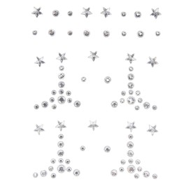 FRCOLOR 1Sheet Eye Gems Sticker Glitter Face Jewels for Makeup Decoration Easy Application Body Stickers Versatile for Face Nails Accessories Unique Shapes for Creative Styles