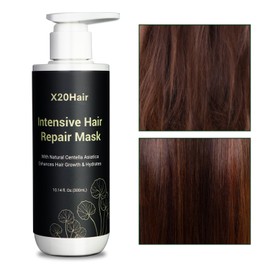 X20Hair Intensive Hair Repair Mask for Dry, Damaged Hair - Natural Centella Asiatica & Protein Formula Strengthens, Hydrates, and Promotes Growth, Perfect for Color-Treated Hair for Women
