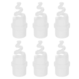 sourcing map 6Pcs Spiral Cone Nozzles, 3/4" Male PP Plastic Dust Remove Sprayer Atomization Sprinkler for Garden Watering Fire Proof Gas Cooling, White