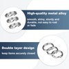 HUSAIHU 30Pcs Key Ring Hoops (10mm), Round Silver Key Rings,