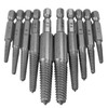 Mesee 10 Pcs Damaged Screw Extractor Set, Screw Extractor, 1/4