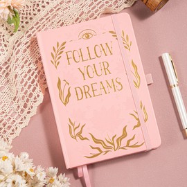 MGGAO Bullet Dotted Notebook for Women Men, 190 Numbered Pages Journal, A5 Butterfly Floral Journals for Writing, Aesthetic Notebooks, Work School Notes, 14.7 x 21.6 cm