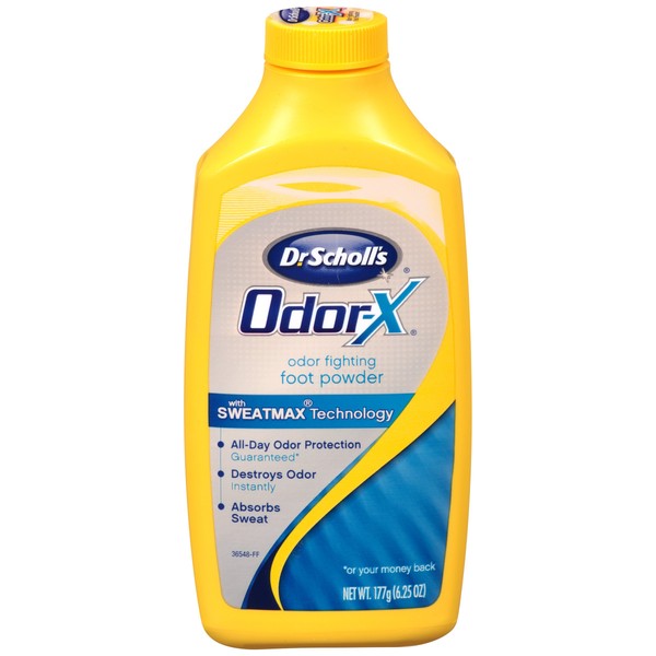 Dr. Scholl's Odor-X Odor Fighting Foot Powder 6.25 oz (Pack of 4)