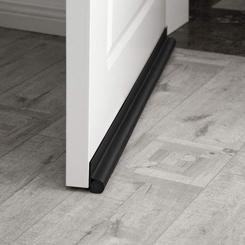 MAXTID Door Draft Stopper 36 Inch Black Adjustable Door Draft