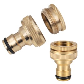 dodtazz Faucet Connection Screw Hardware 1/2 3/4 Inch Faucet Nipple Hose Connector (Set of 2)