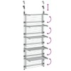 vidaXL 5-Tier Hanging Laundry Drying Rack in Silver - Aluminum