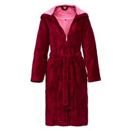 Vossen Women's Palermo Dressing Gown, Red-Rot (Burgundy 016), 14