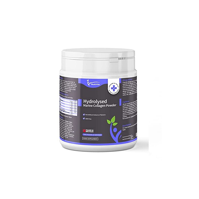 Hydrolysed Marine Collagen Powder with Hyaluronic Acid & Essential Vitamins