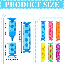 WUSJCOF Pack of 12 Mini Highlighter Pens Set Mini Textliner Mini Highlighter Pens Marker Mini Highlighter Pen for Students Party Bags Funny Stationery (6 Colours) (Sweet Candy Shape)