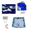 NautySaurs 2-Pack Boys Swimming Trunks Toddler Kids Dinosaur Swim Shorts