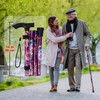 MFE Folding Cane, Portable 5-Level Adjustable Height Walking Stick with