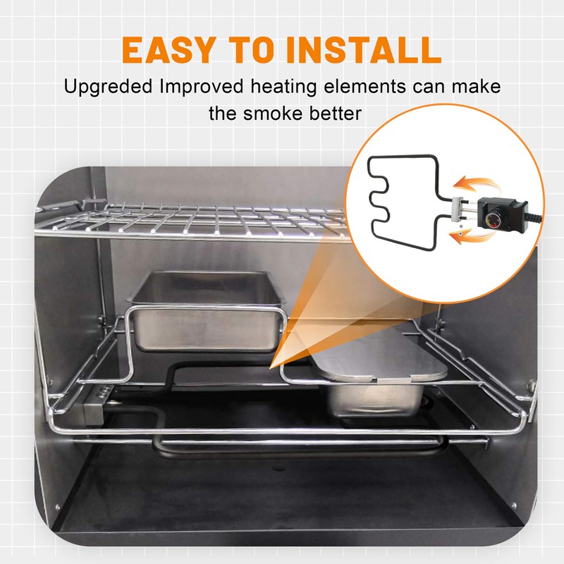 Desecne Heating Element Compatible with Masterbuilt Electric Smoker and Grill,Adjustable