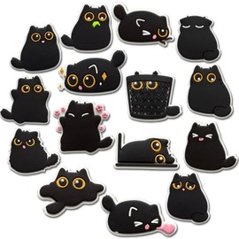 Black Cat Shoe Decoration Charms for Croc Clog, Cute Cat Charms Accessories for Adults
