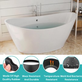 37680B Tub Stopper Gasket for Tip Toe Style Bathtub Stoppers, Easy Installation for Tub Drain Assemblies - 5 Pack