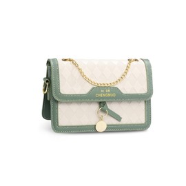NICOLE & DORIS Women's Small Shoulder Bag Fashion Shoulder Bags PU Leather Multifunctional Handbag Crossbody Bag Chain Satchel Bag with 2 Shoulder Straps Green