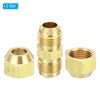 PATIKIL 3/8" OD Brass Flare Union Connector, 2 Set Air
