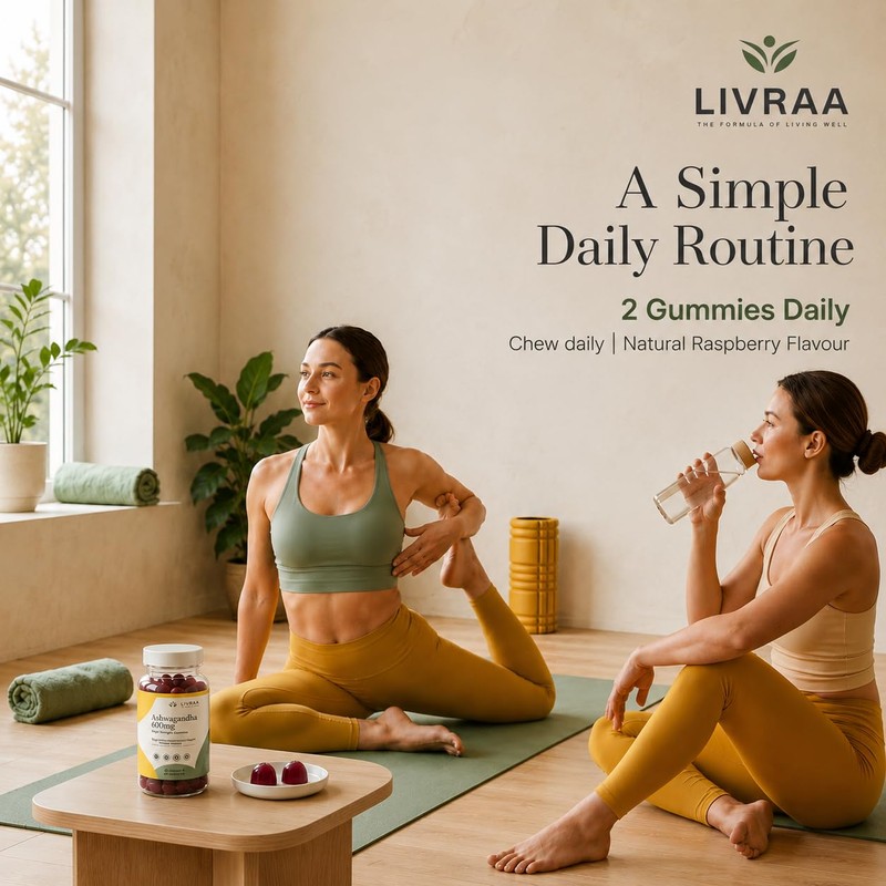 LIVRAA Ashwagandha Gummies 1200mg Per Serving | High Strength 30:1