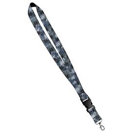 Moose Pet Wear Print Lanyard- Satin Key Lanyard with Side Release Buckle and Snap, ID Holder â 1 Inch, Digi Camo Blue (SRBLS1-DGI-BLU)