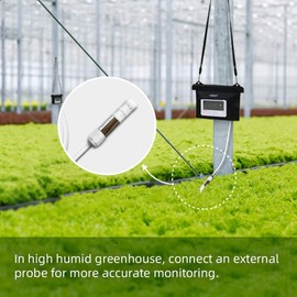 UbiBot TH30S-B | External Temperature and Humidity Probe, Temperature and Humidity Sensor in One Probe, -40 to 80ºC, 0 to 100% RH, Micro USB Port (Fits Our WS1 Pro Device Only)
