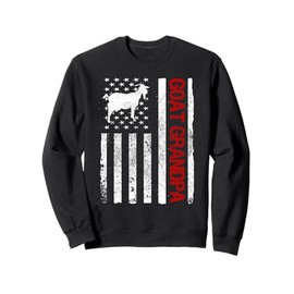 Goat Grandpa USA American Flag Funny Goat Lover Farmer Sweatshirt
