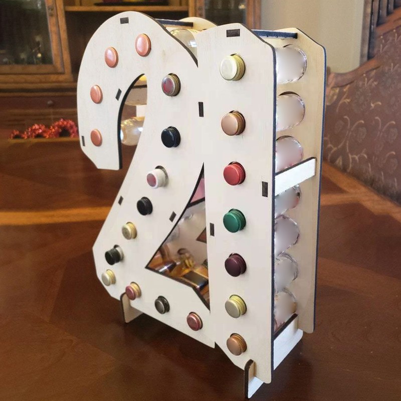 Wooden Wine Bottle Rack 21 st Birthday Wine Stand Holder