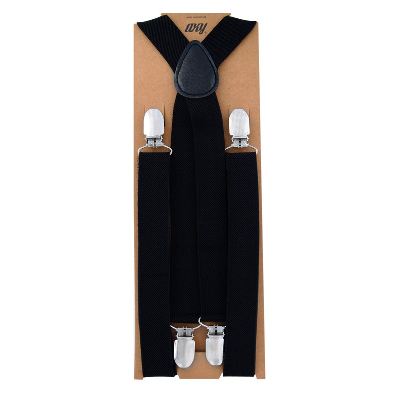axy Men's Braces with Bow Tie - 4 Strong Clips