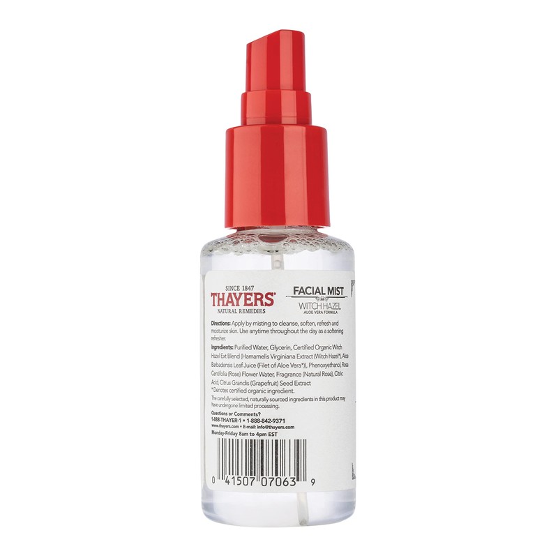 Thayers Alcohol-Free Witch Hazel Facial Mist Toner with Aloe Vera,