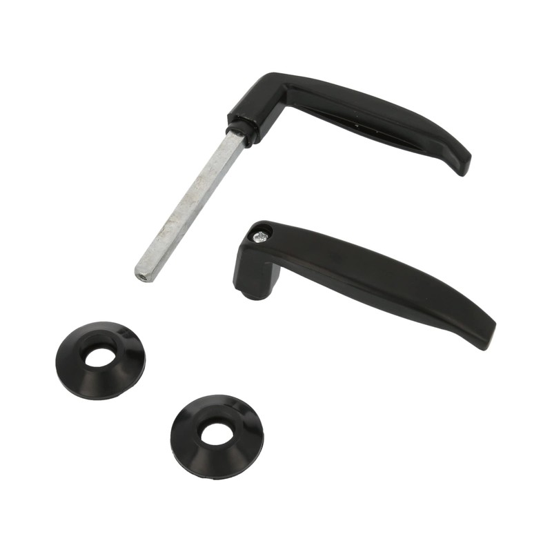 AMIG - Set of Black Aluminium Base Door Handles Without
