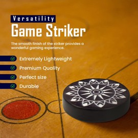 Splay Carrom Striker Tournament & Board Game Striker | Smooth Surface & Excellent Re-Bounce | Standard Size of 40mm diameter and 7mm Height, Acrylic 15 grams weight Carry Box Case (Purple Color)
