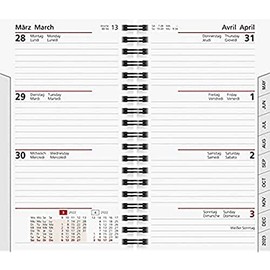 rido/idé 7017810002 Pocket Calendar Replacement Calendar Pocket Planner Int, 2 Pages = 1 Week, 87 x 153 mm, Cardboard Envelope, Calendar 2022, Wire-O Binding