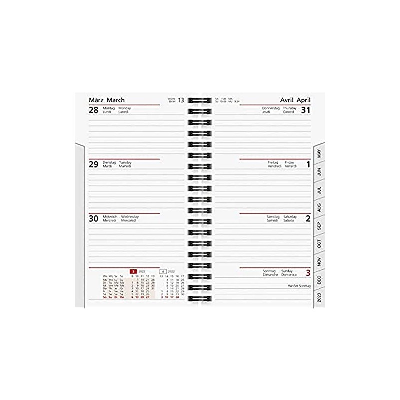 rido/idé 7017810002 Pocket Calendar Replacement Calendar Pocket Planner Int, 2