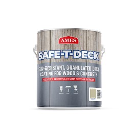Ames Safe-T-Deck Granulated Formula Exterior Paint - 1 Gallon Khaki Tan Paint - Great for Porches, Patios, Decks, Walkways and More - Made in The USA, 128 Fl Oz (Pack of 1), 1.00 Gallon (Pack of 1)