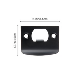 TEHAUX 8 Pcs Black Deadbolt Strike Plate, Adjustable Door Lock Replacement Parts for Interior Doors, Stainless Steel Door Reinforcement Kit, 2.16 X 1.77 Inch Door Latch Restorer