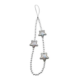 Meefisher Grayish Black Star Y2K Beaded Phone Charm Colorful Cute Charms Cell Phone Lanyard Strap Wrist Beads Chain Lightweight Kawaii Aesthetic Accessories for Women Girls