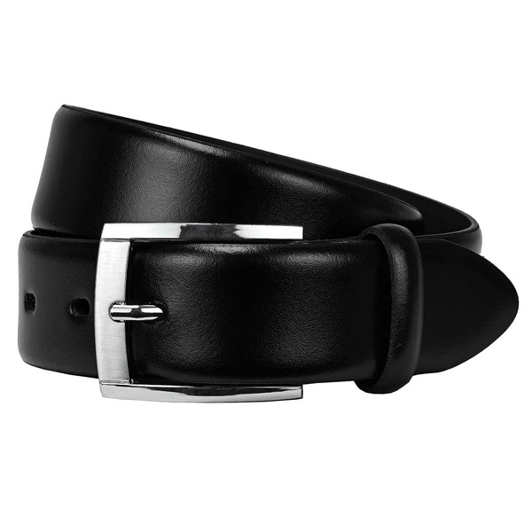 Lloyd Men's Leather Belt 35mm Pin Buckle, black