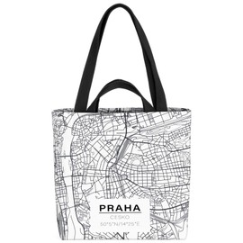 VOID Prague Map Bag, 33 x 33 x 14 cm, 15 L Shopping Bag, Shopper Bag, multicoloured, Casual