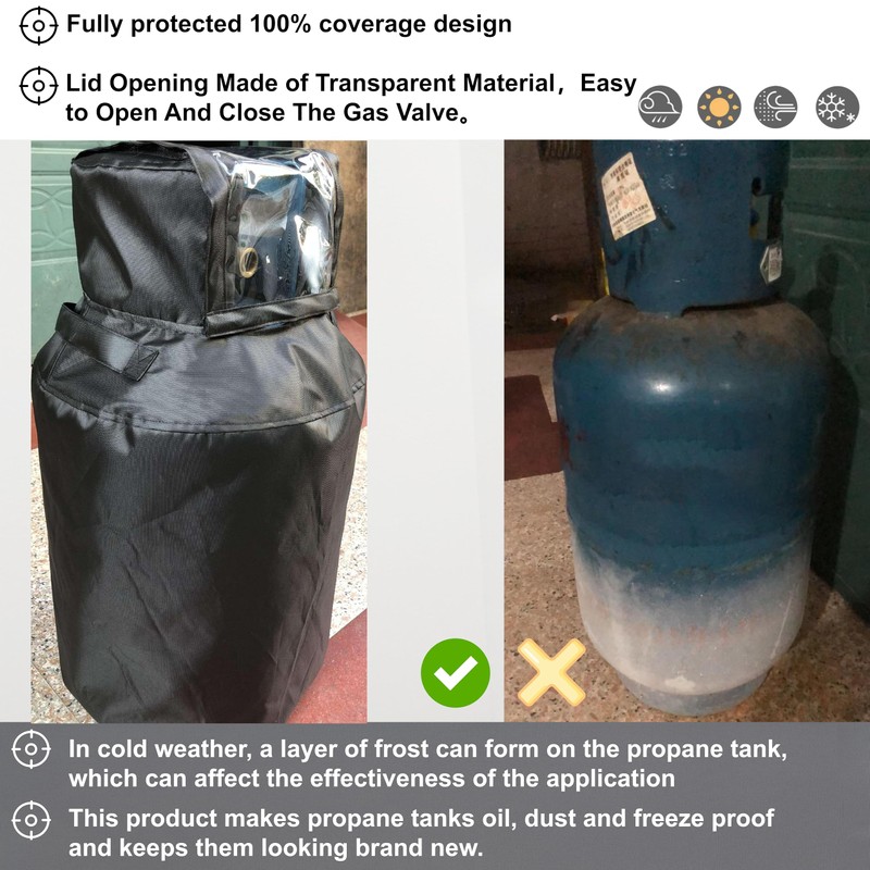 100 lb Propane Tank Cover， with 600D Waterproof, Dustproof Oxford