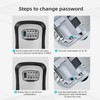 Jsdoin Key Safe Wall Mounted 4-Position Combination Key Lock Box