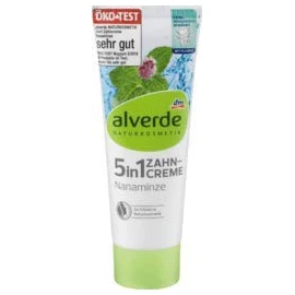 alverde Natural Cosmetics 5 in 1 Toothpaste Nana mint, 1 x 75 ml