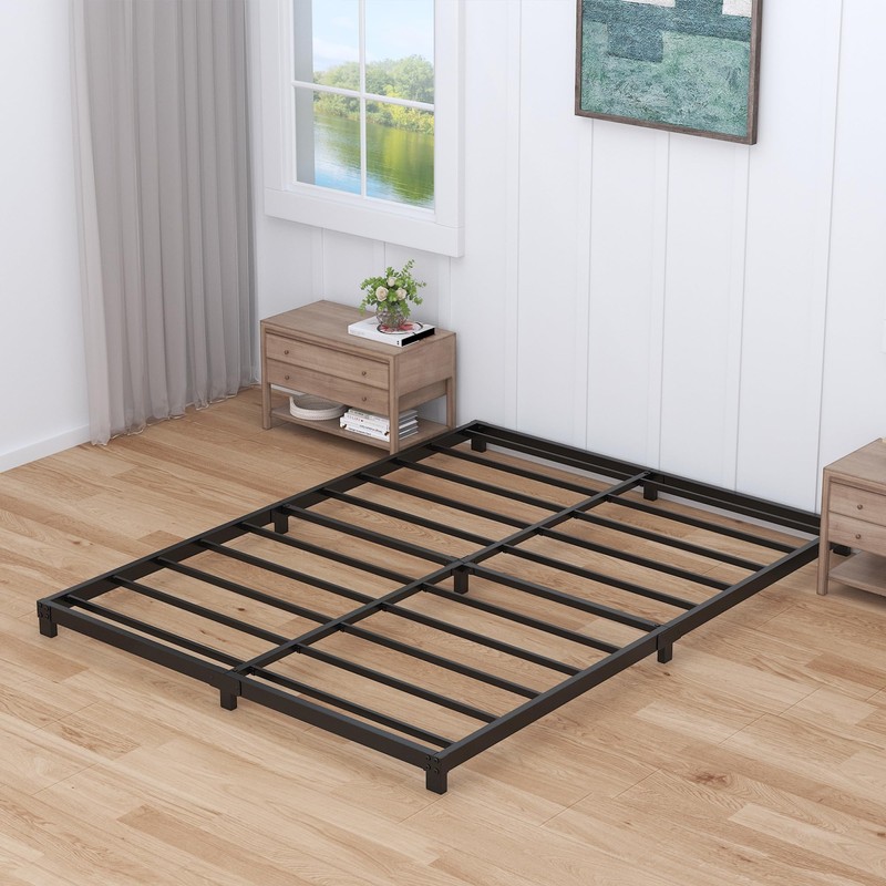 Nailsong 4 Inch Bed Frame Queen Size Low Profile, Queen