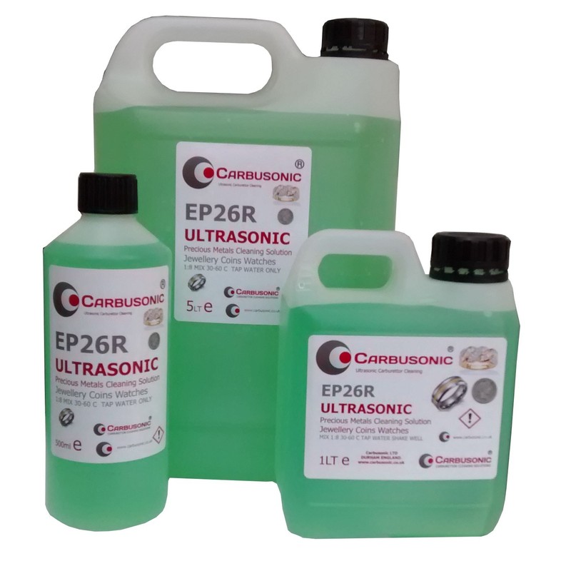 Ultrasonic Cleaning Solution Fluid 1LT Jewellery, Coins, Watches, for use