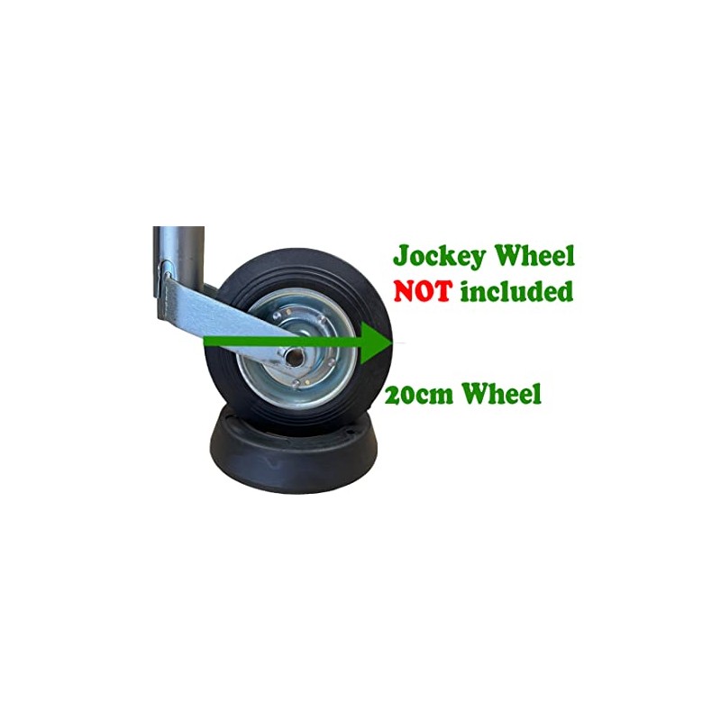 HowseHold Jockey Wheel Chock for Caravans and Trailers - Rubber