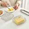 4-Pack Small Glass Serving Dish with Cover for Butter, Cream