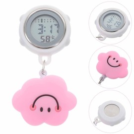 Hemobllo Digital Nursing Watch with Luminous Display Retractable Pocket Watch for Nurses and Doctors Multifunctional Stopwatch Alarm Clock Elegant Design for Daily Use