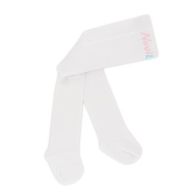 Novibaby Baby Girl Tights Cotton Pantyhose for Newborn Infant Toddler Children School, Medium Thickness, 0 to 8 years old (US, Age, 0 Months, 6 Months, White)