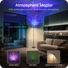 GOEBLESON LED Floor Lamp with RGB Galaxy Projector, 18W Double