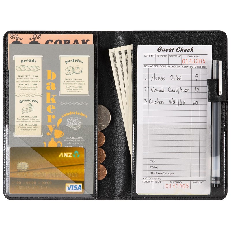 CoBak Server Book – Compact Organizer with Clear and Money