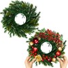 2 Pcs Christmas DIY Gree Wreath 10 Inch Christmas Green