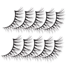OHPHCALL 10pairs Wispy Lash Clusters False Lashes Extensions Strip Natural Look Makeup Supplies